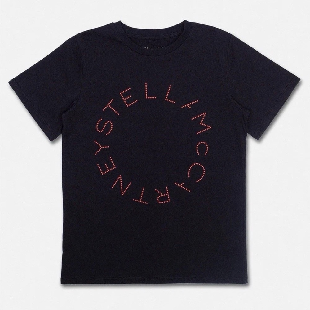 Stella McCartney Kids Black Orange-Logo T-Shirt, Size 2 Years, NWT